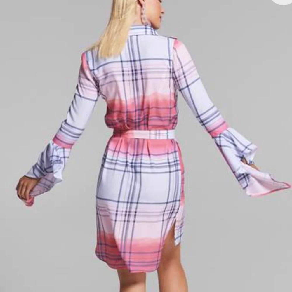 Plaid loose sleeves dress - Picture 4 of 4